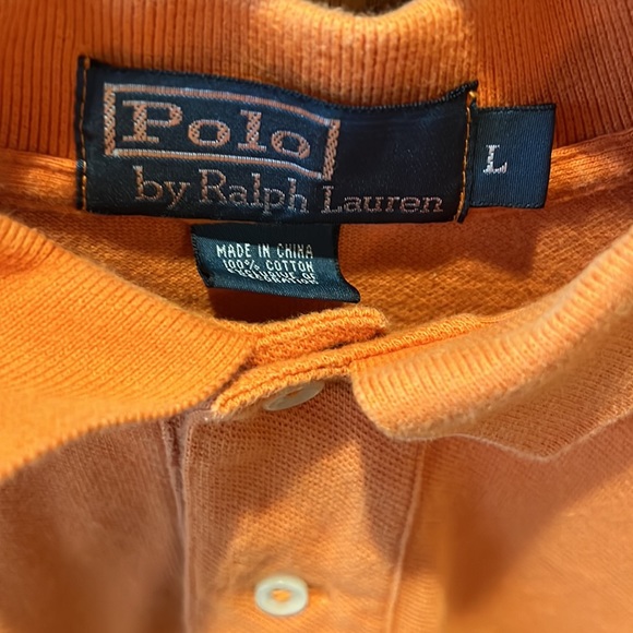 Orange Long Sleeve Men’s Polo - Picture 3 of 3